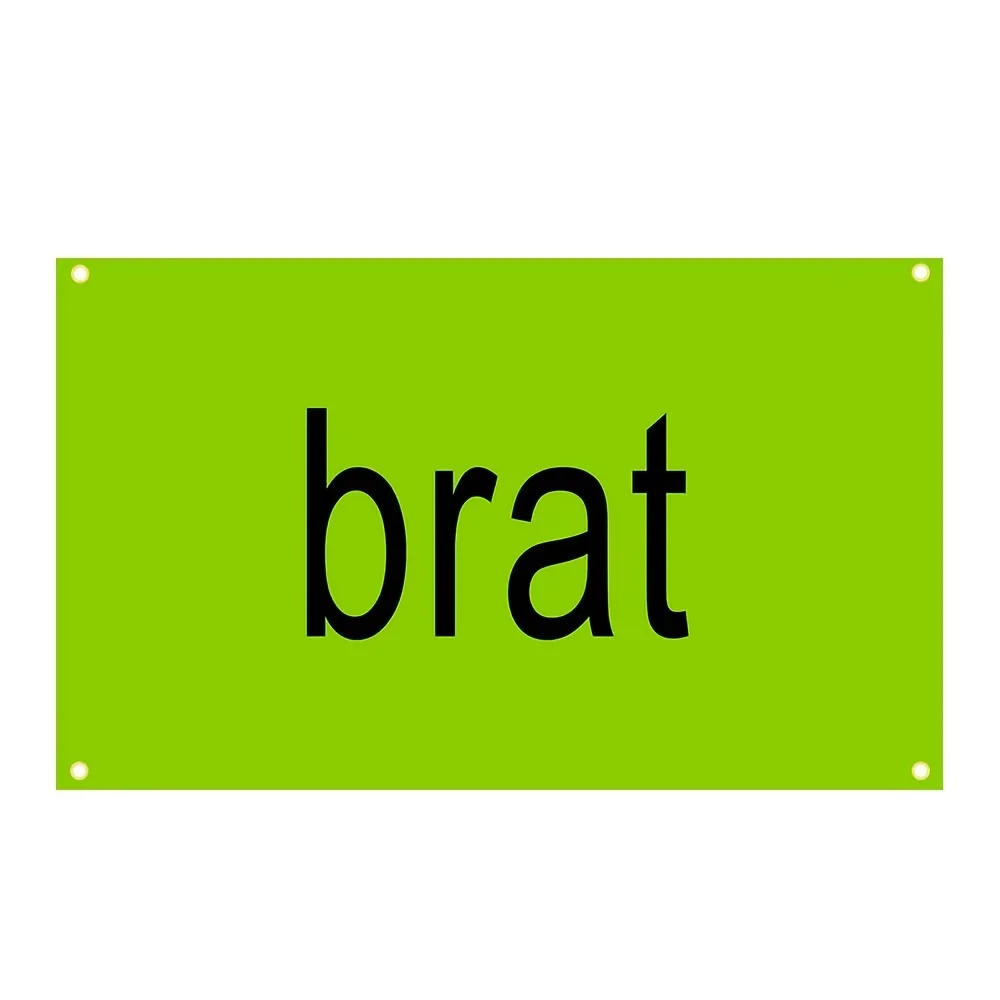 Brat Album Decorative Flag, Versatile Polyester Music Wall Hanging, Aesthetic Ornament for Home Dorm Living Room