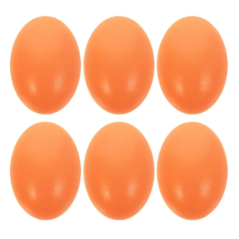 

6 Pcs Dummies Painted Eggs Coloring Kit Fake Unfinished Easter Egg Wooden Decorate Painting Craft Unfinished Easter Toy