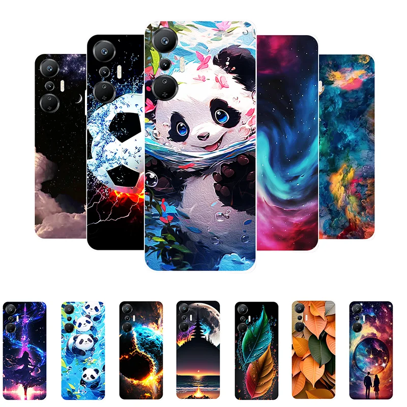 Case For Infinix Hot 20S X6827 Cute Panda Shockproof Silicone Cover For Infinix Hot 20S 20 S Bumper Hot20S Coque Fundas