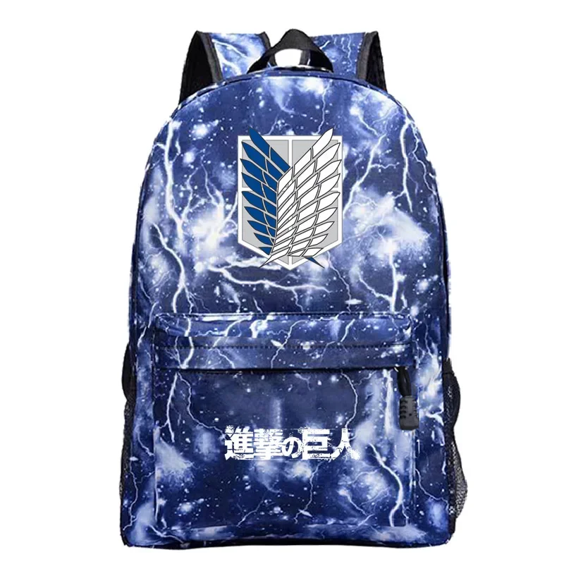 

Anime Attack on Titan Backpack Students Schoolbag Fashion School Backpacks for Boys Girls Book Rucksack Men Women Travel Mochila