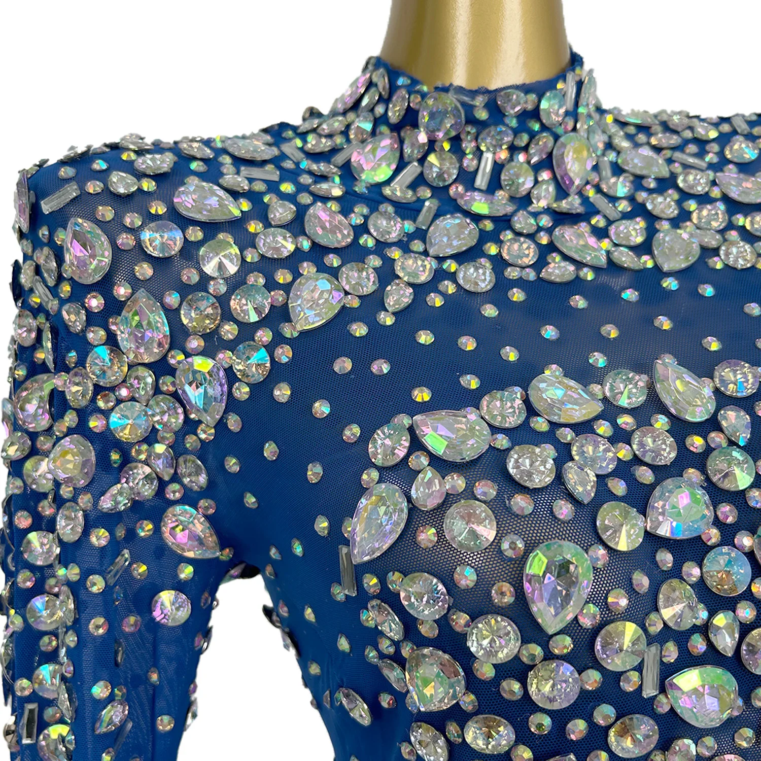 

Haute Couture Women's Elegant Long Dresses Sparkly Full Crystals Evening Gown for Birthday Queen Celebrate Party High-quality