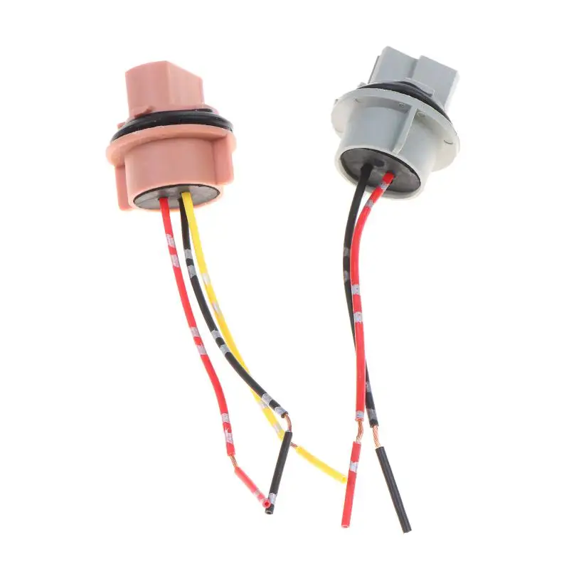 Automotive Socket Adapter T20 7443 7440 W21W Female Plug for Car Brake Tail Light Lamp Quick Install Replacement