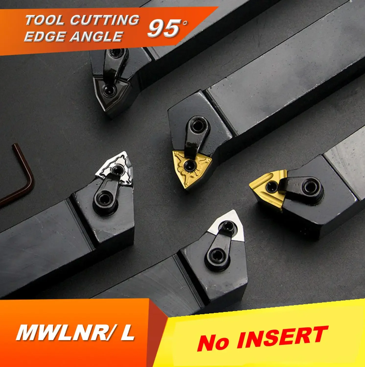 MWLNR2020 MWLNR 1616 MWLNR2525 MWLNR32  WNMG Carbide Inserts Lathe Bar CNC Cutting Tools SetExternal Turning Tool Holder