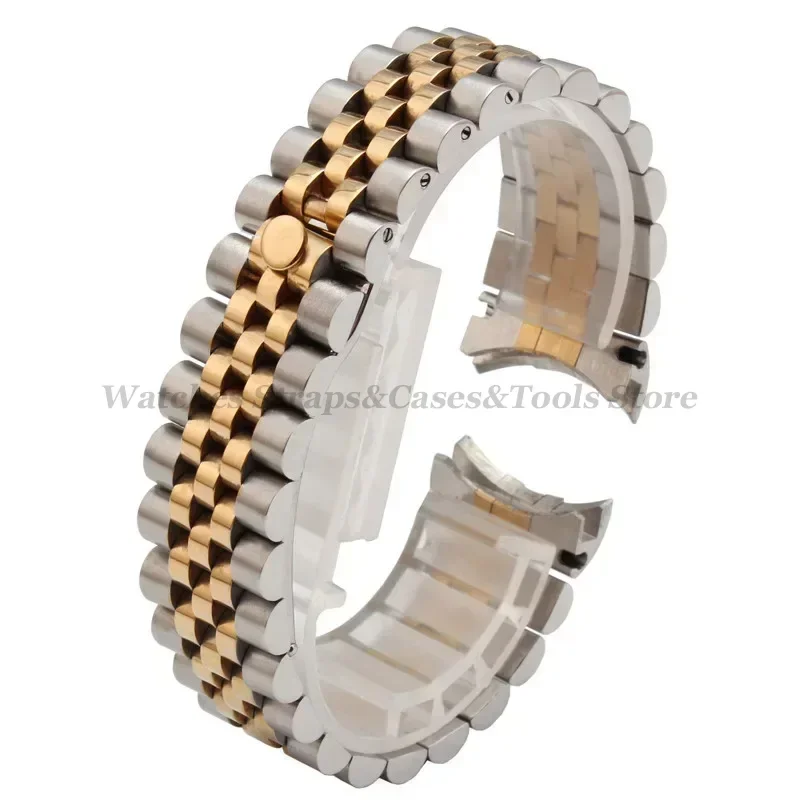 Solid Arc Stainless Steel Watchband for Jubilee Bracelet 13mm 17mm 20mm 21mm for Rolex Luxury Watch Strap Men Women Wristbands image 2