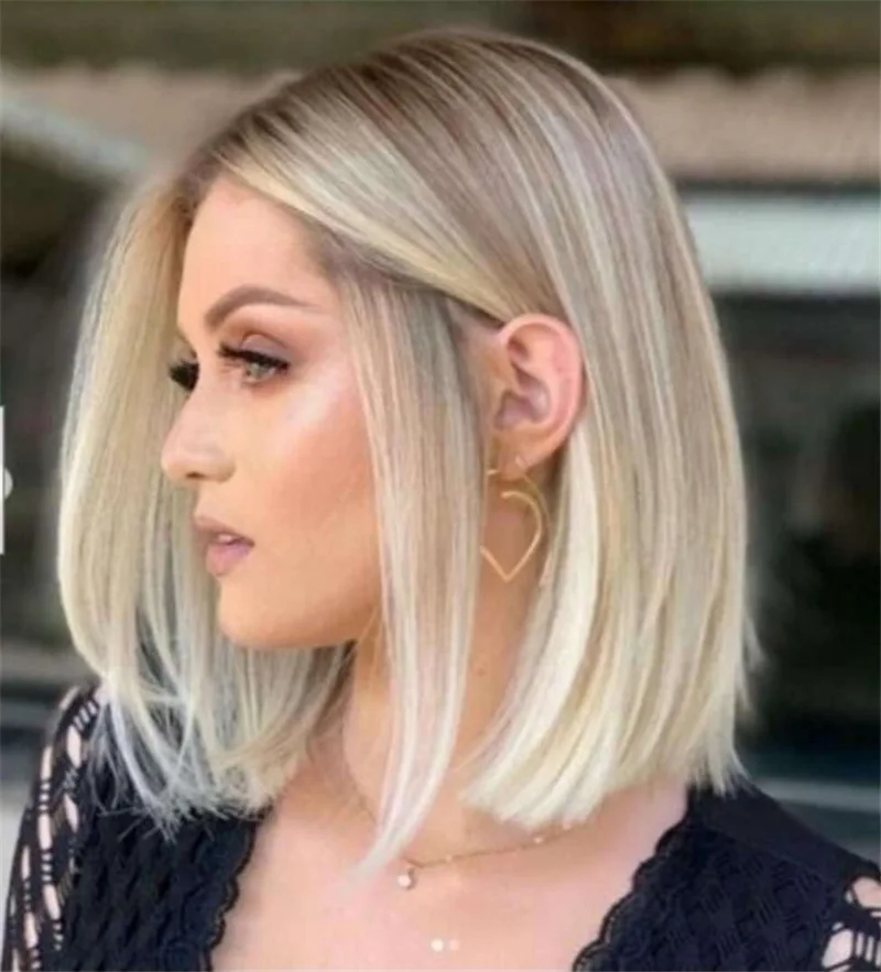 Sac Modeli: BeiSDWig Sentetik Bob Peruk, Altın Sarı Ombre ve Karanlık Köklerle Nasıl Kullanılır?