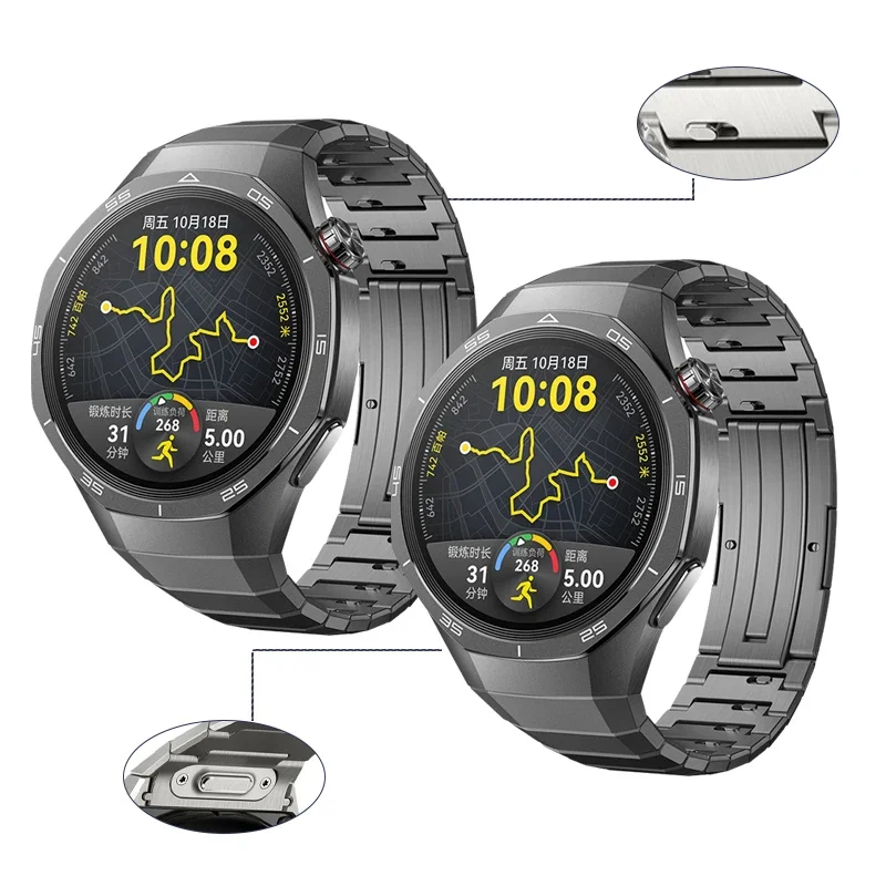 

Оригинальный роскошный титановый ремешок без зазоров для Huawei Watch GT 5 Pro, металлический браслет для Huawei Watch GT5 Pro, специальный ремешок для часов