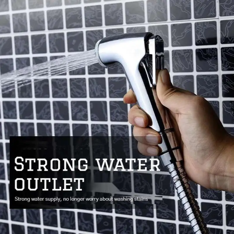 Handheld Sprayer Set Portable Safe Water Spray With Non-slip Handle Hose for Toilet Cleaning Baby Diaper Washing