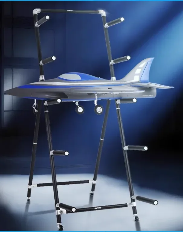 2025 modelo fms rack de exibição de avião rack de armazenamento com rodas modelo dobrável acessórios de avião brinquedos presentes
