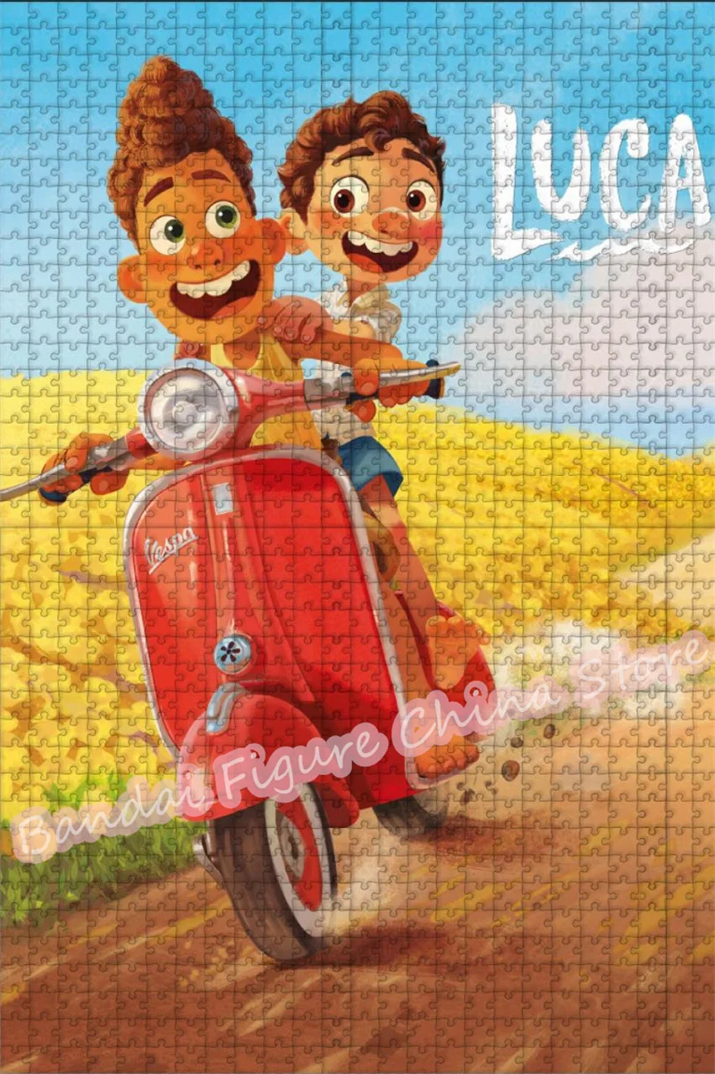 Family Game Toys Puzzle Disney Anime Luca Movies 300/500/1000 Pieces Jigsaw Puzzles Decompress Educational for Kids Adult Gifts