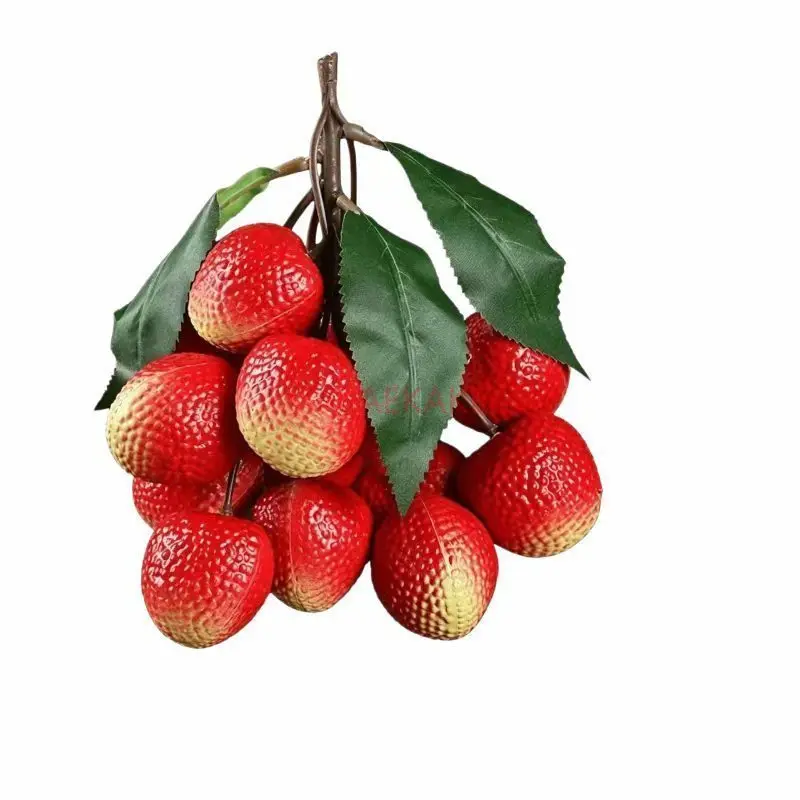 1pcs Simulation fake fruit and vegetable models plastic fake lychee window display decor photography props
