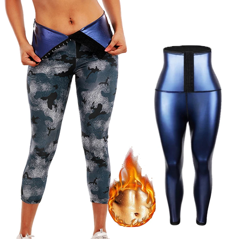 Pantalones moldeadores de Sauna para mujer, mallas adelgazantes con efecto de sudor caliente, ropa moldeadora para entrenamiento, gimnasio, Fitness, pantalones deportivos para quemar grasa