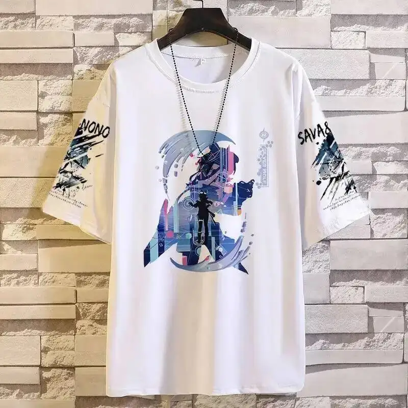 Anime Gra Honkai: Star Rail Cos Sparkle Kafka Robin Jingliu Huohuo itp. Koszulka unisex na co dzień z krótkim rękawem, idealna na dojazdy do pracy, prezent, 2025