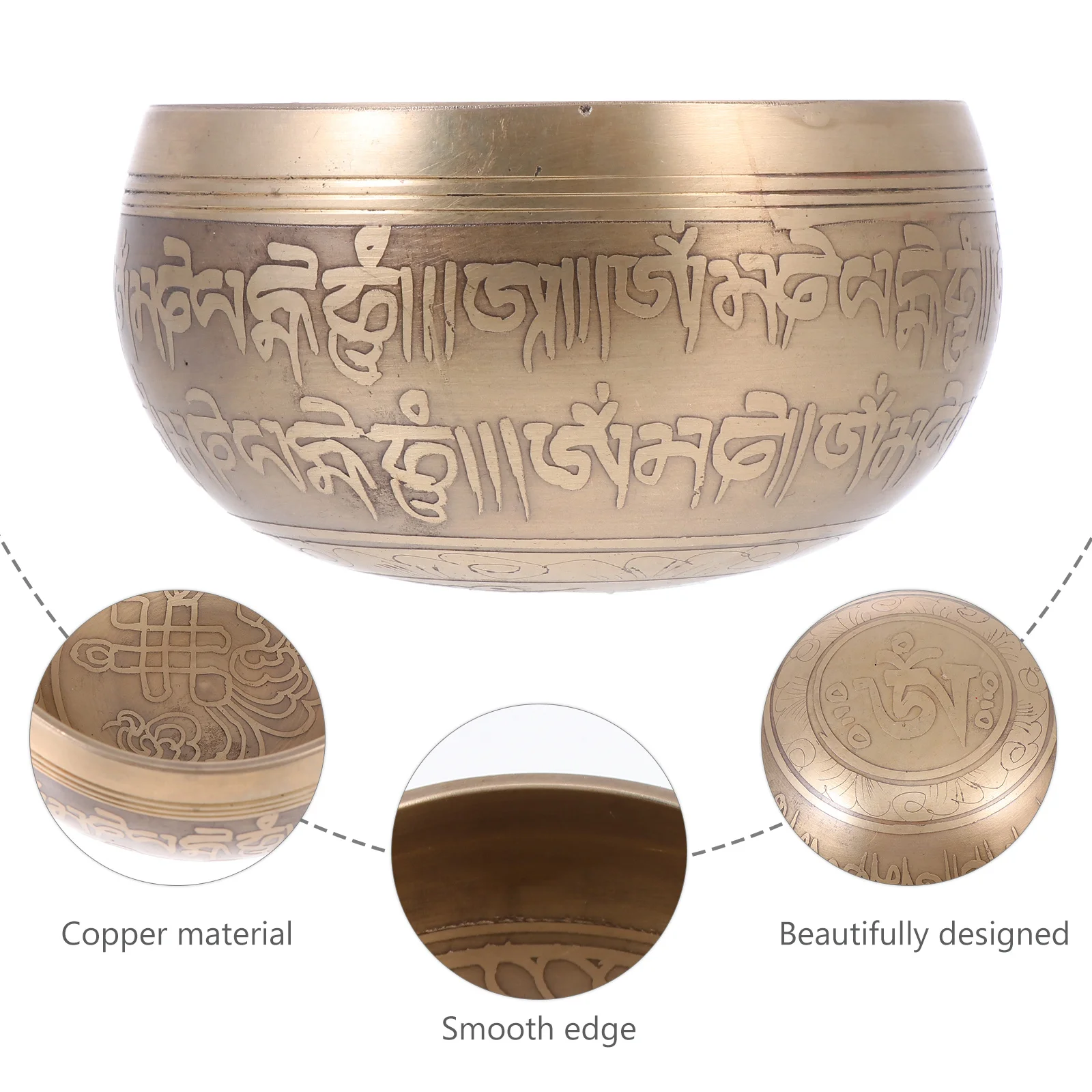 

1Set Meditation Singing Bowl Copper Holder Stick Gasket Set Healing Music Therapy Relaxation Stress Relief Tool