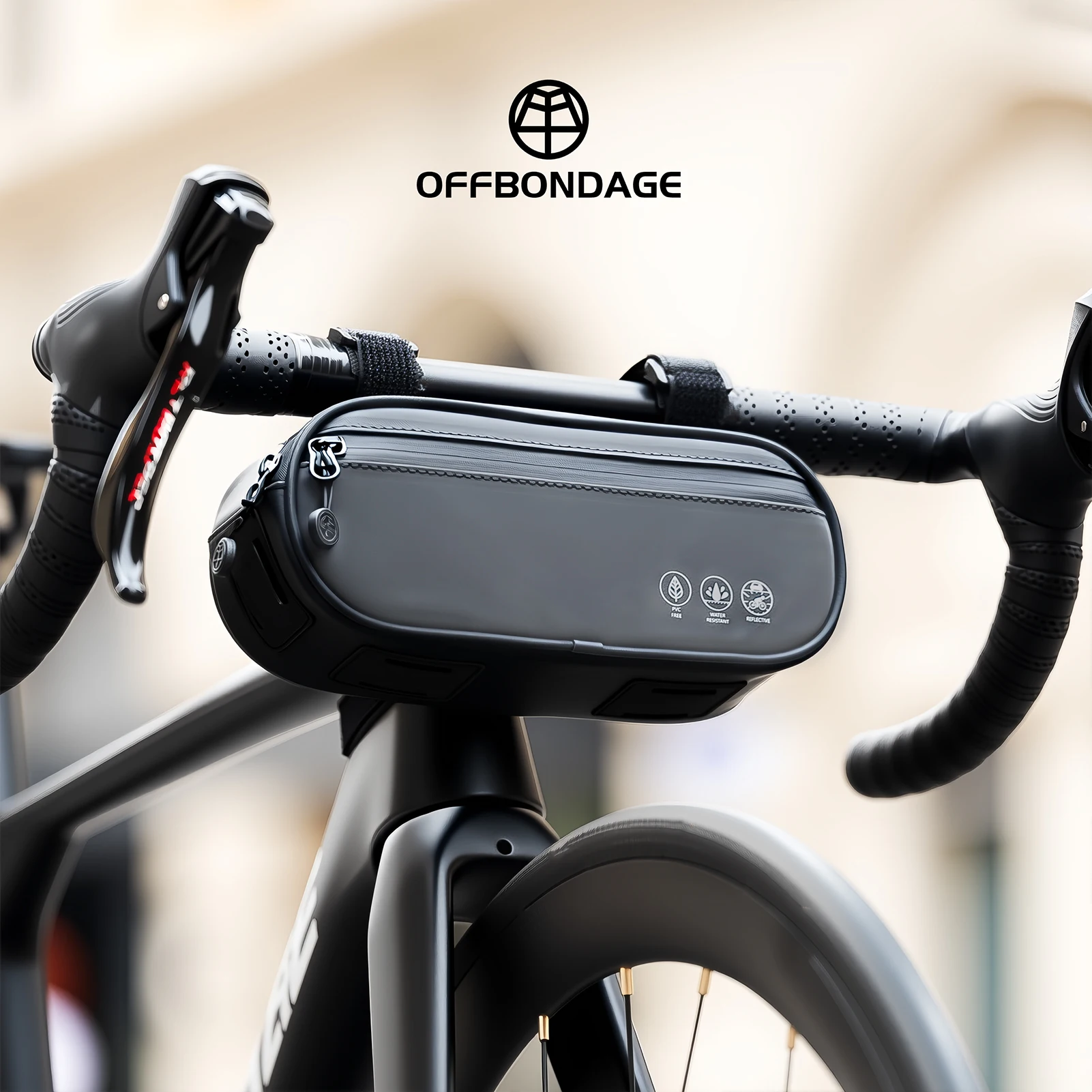 

OFFBONDAGE Bicycle Bag 1.9L Top Tube Bag Bike Handlebar Bag Portable Frame Front Tube Cycling Bag Waterproof MTB Road Accessorie