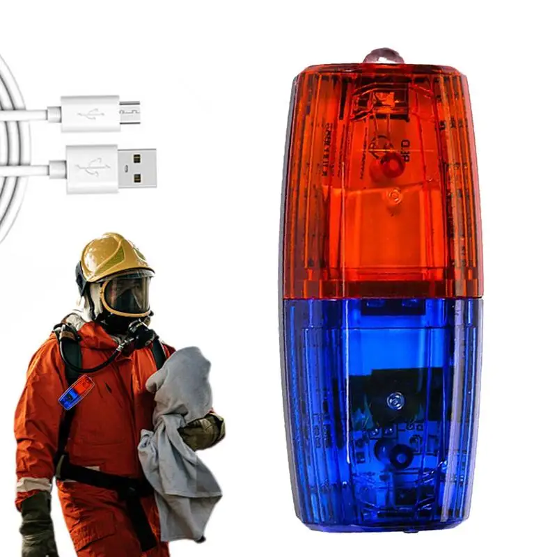 Red Blue LED Shoulder Warning Light Polices Shoulder Clip Light Sanitation Worker Safety Patrol Alarm Flash Signal Strobe Lamp