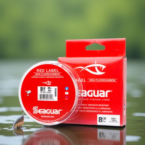 Seaguar Fishing Threads, Linhas de Fluorocarbono, Fibra De Carbono, Freshwater Fishing Tackle, Etiqueta Vermelha, Origem, Linhas Pesca, 183m, 100% Japão