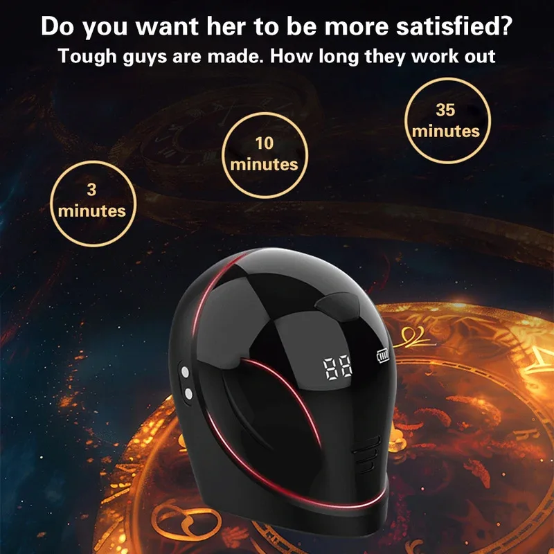 Stimulater Massager Adult Sex Toys Adjustable Penis Enlargerment Trainer Vibrator Masturbators for Men 10 Saibration Modes Glans