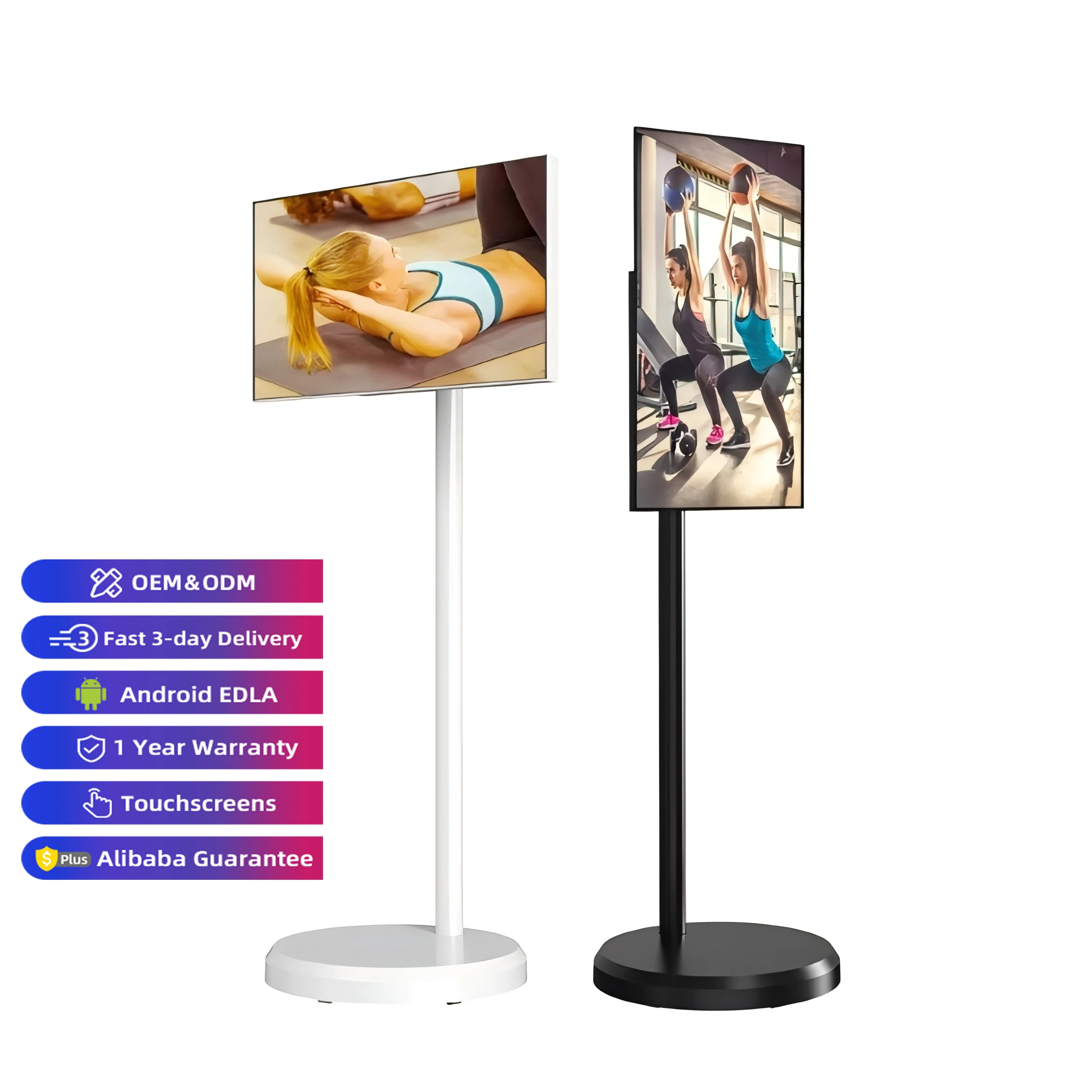 

21,5-дюймовый портативный смарт-экран с аккумулятором, портативный телевизор с подставкой, умный интерактивный ЖК-дисплей, Android 13, смарт-телевизор