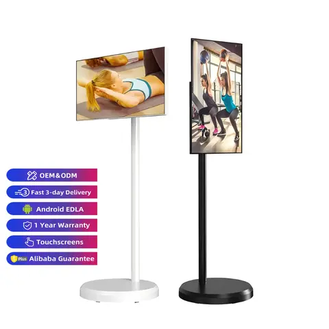 หน้าจออัจฉริยะพกพาขนาด 21.5 นิ้ว แท็บเล็ตพลังงานแบตเตอรี่ ทีวีพกพาพร้อมขาตั้ง จอแสดงผล LCD อัจฉริยะแบบอินเทอร์แอคทีฟ ระบบแอนดรอยด์ 13 สมาร์ททีวี