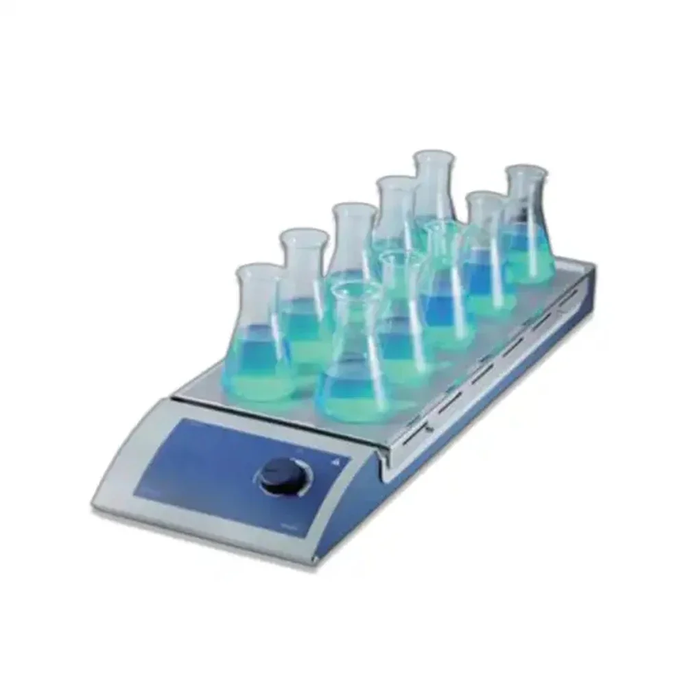 IKEME 10-Channel Classic Hotplate Magnetic Stirrer Laboratory Multi Position    Stainless Steel Plate