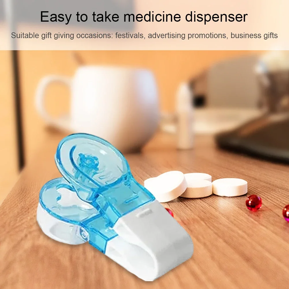 2PCS Tragbare Pille Taker Anti Verschmutzung Pille Popper Wiederverwendbare Medikamente Dispenser Pille Taker Tasse Reise Medizin Organizer Box – Detail 3