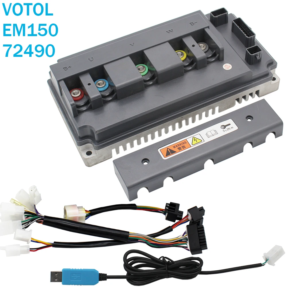 Votol em150 180a 72490 scooter elétrico da motocicleta onda senoidal brushless dc hub qs programável em-drive falou controlador do motor