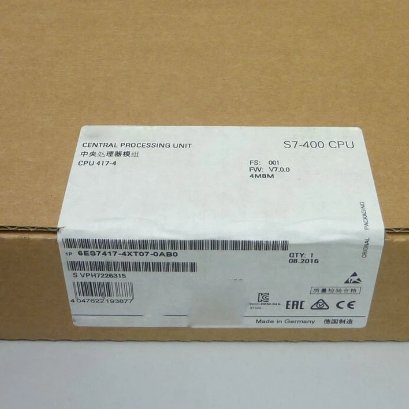 6ES7417-4XT07-0AB0 S7-400 CPU 417-4 Central Processing Unit 6ES7 417-4XT07-0AB0 New