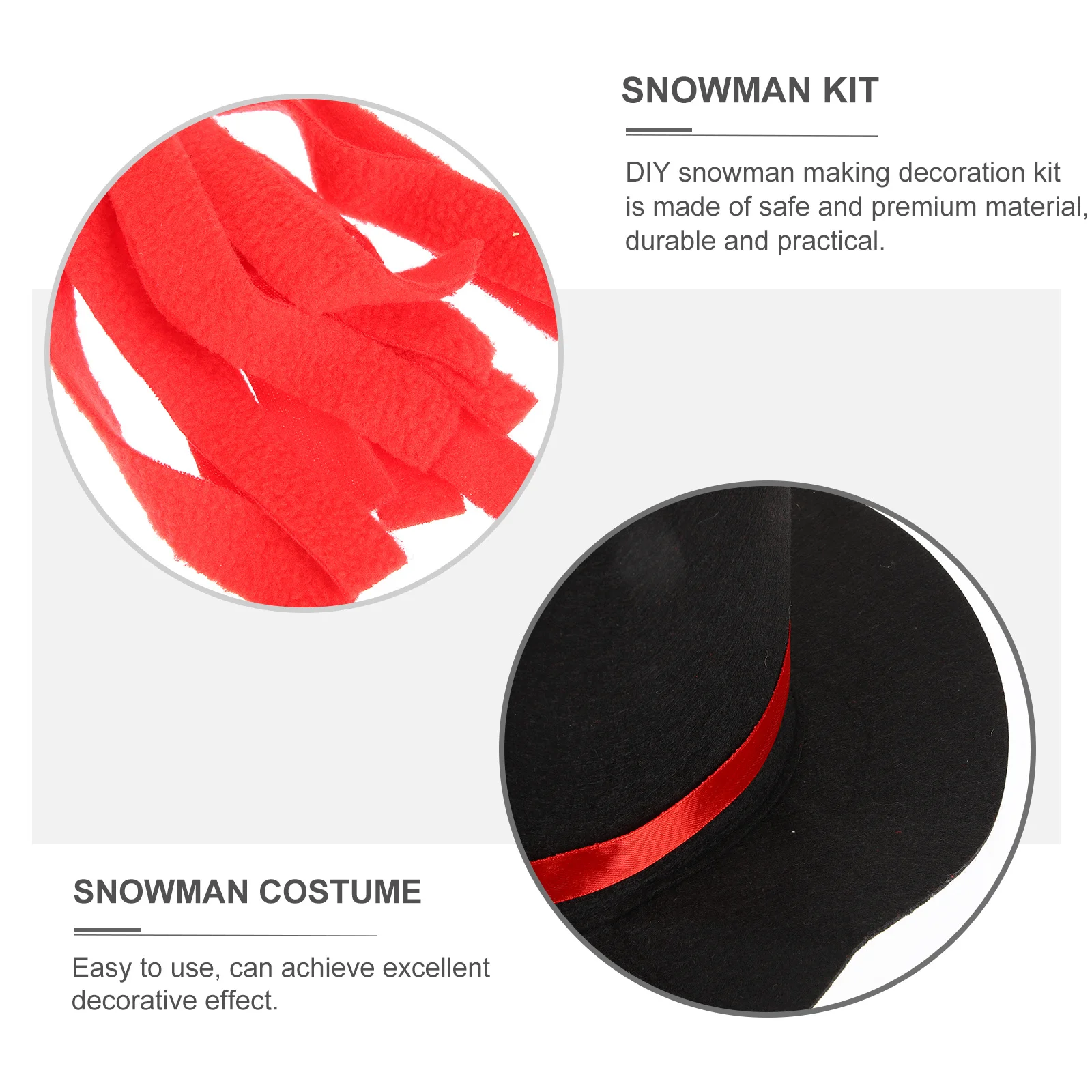 

1Set Snowman Decoration Christmas Snowman Costume Props for Birthday Party Children Hands-on Craft Project