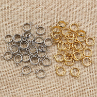 20pcs Stainless Steel Gold Color Loop Hoops Rings Circle Connector Diy Jewelry Findings Accessories for Bracelet Neckalce