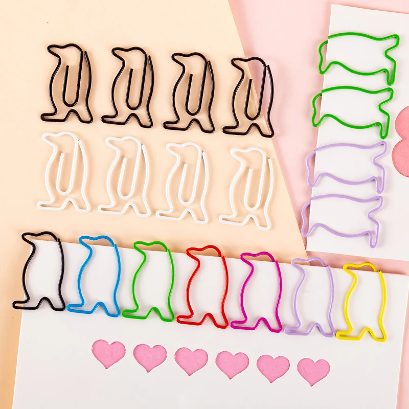 10/100PCS Paperclips With Musical Notes Office Supplies Animal Paperclips Duck Paperclips Irregularly Shaped Colorful Paperclips