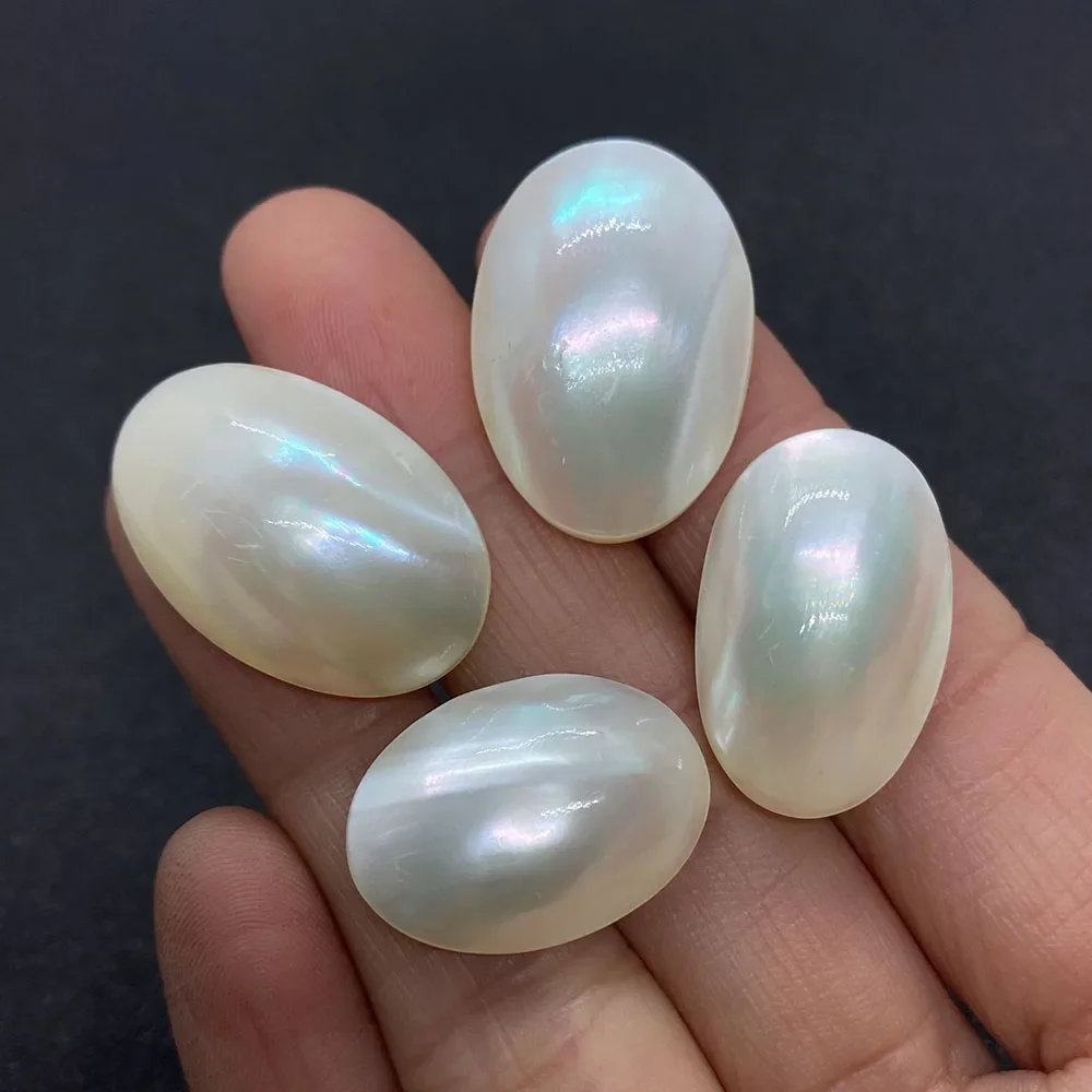 Natural White Shell Beads Irregular Shape Shell Ring Face Mother Shell Pearl DIY Handmade Necklace Bracelet Jewelry Accessories