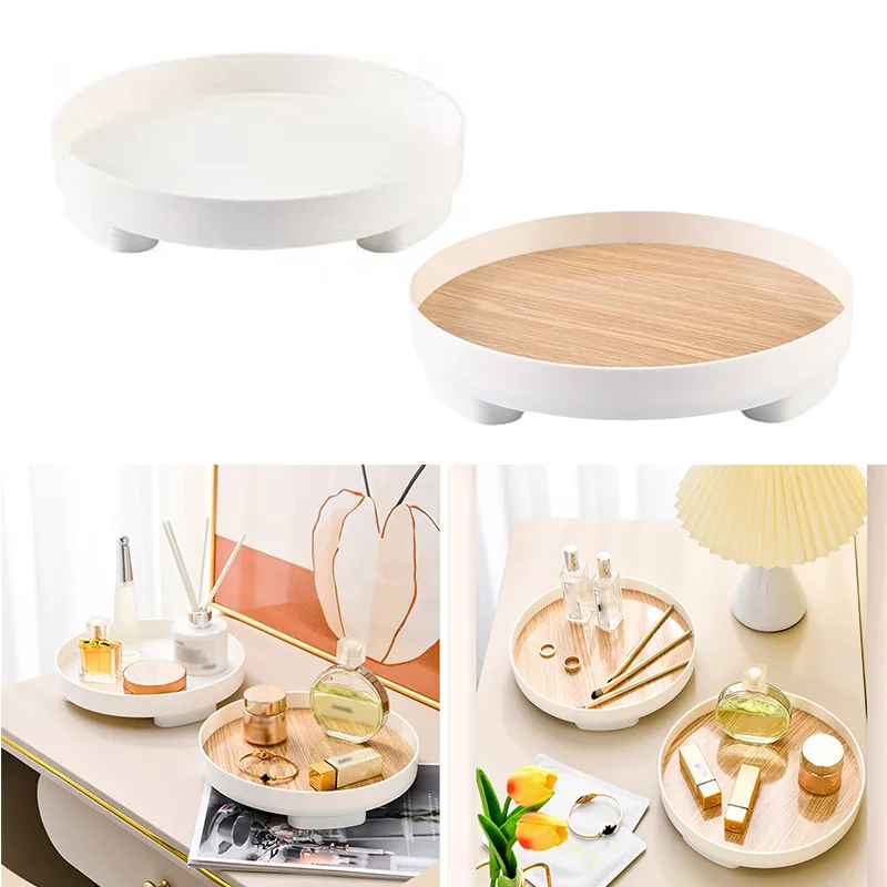 1pc Nordic Style White Solid Wood Key Tray Entrance Hall Living Room Coffee Table Fruit Plate Storage Box Home Decoration