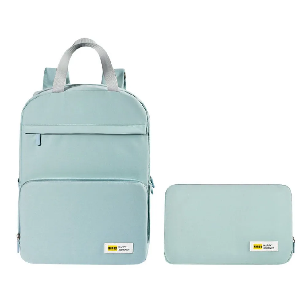 

Casual Oxford Foldable Backpack Solid Color Multi-pocket Hiking Backpack Lightweight Expandable Student School Bag Women