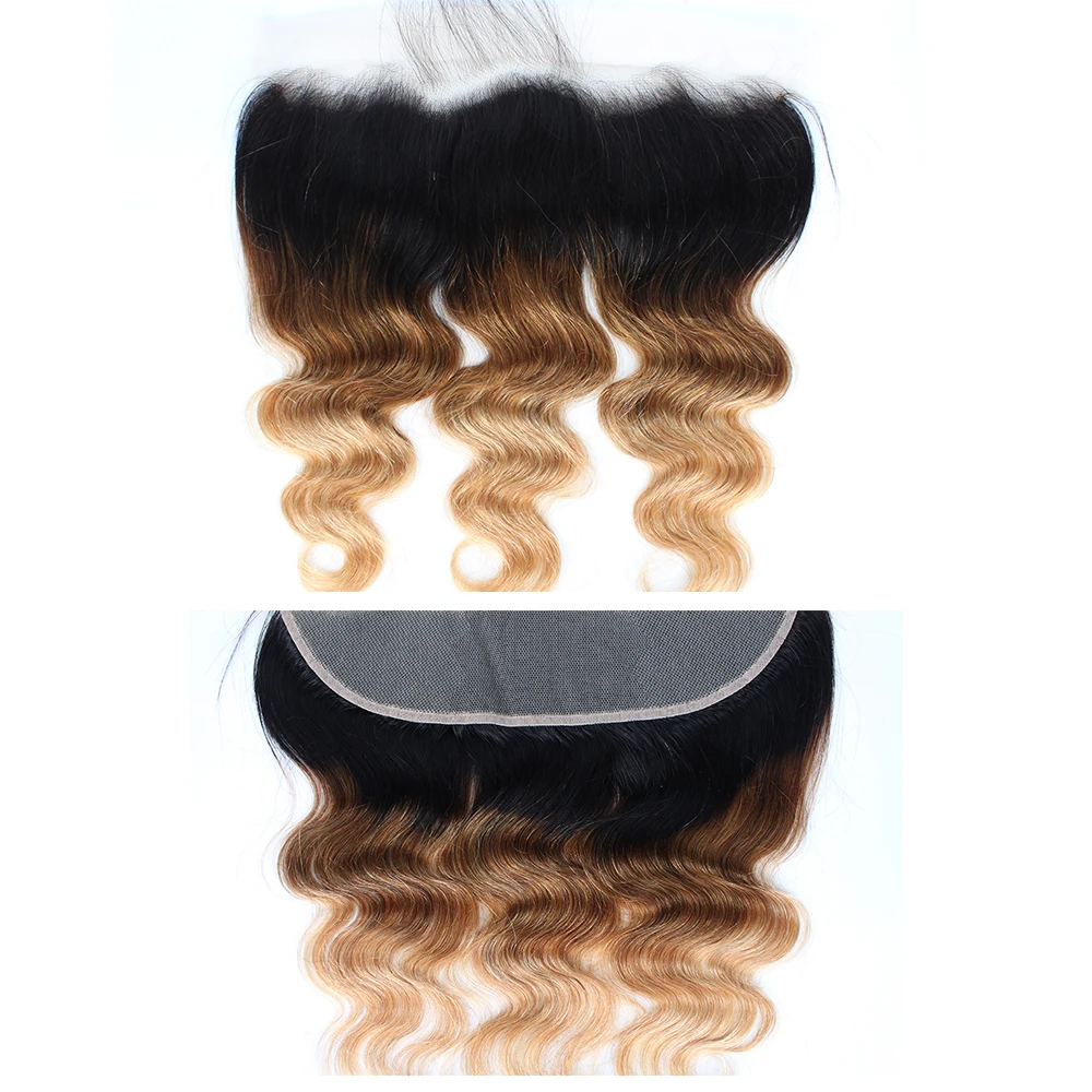 Bundles With Frontal Body Wave Human Hair Extensions Ombre Brazilian Human Hair Bundles Blonde Brown Remy Hair On Sale Clearance