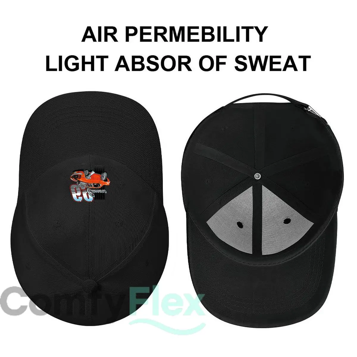 قبعة بيسبول عصرية لسرعة السيارة بالعضلات الحمراء على الطريق، قبعة شمسية للرياضات الخارجية للرجال، قبعة Snapback للسيدات #3