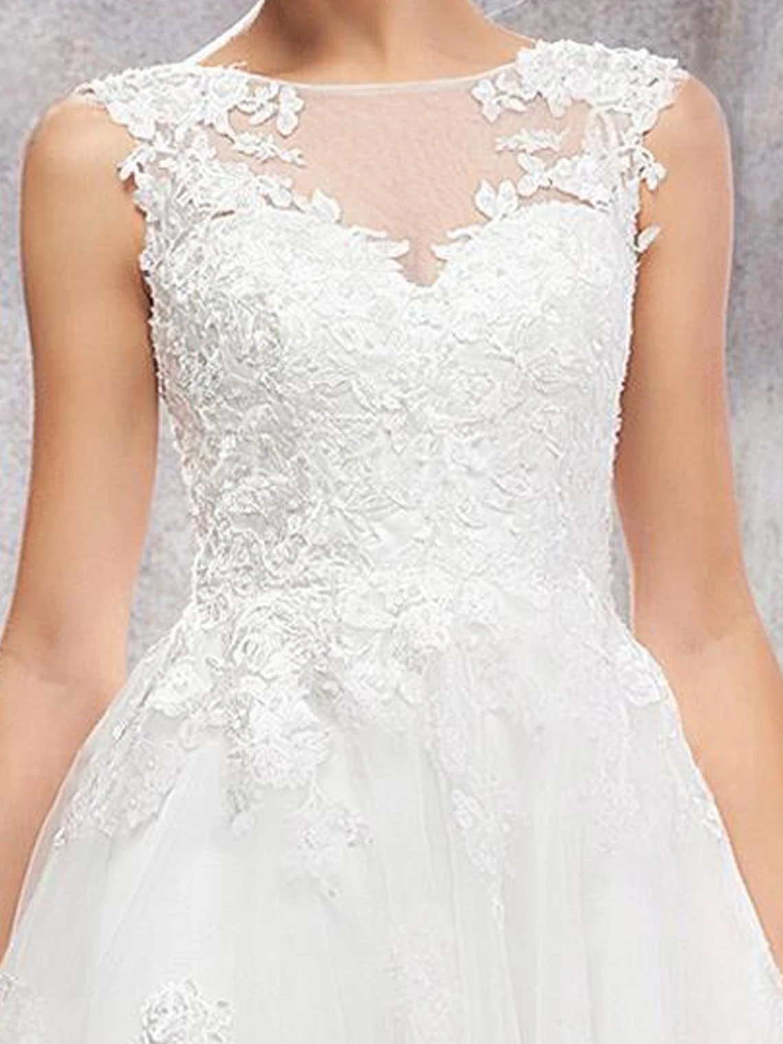 โมเดิร์น A-Line ชุดแต่งงานภาพลวงตาคอซาติน Tulle ลูกไม้ไม่สมมาตร Beach ชุดเจ้าสาว 2025 ฟรีที่กําหนดเอง