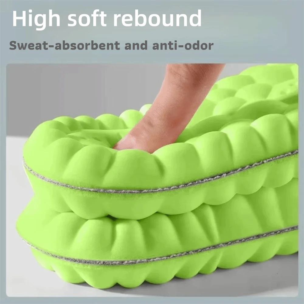 4D Cloudlike نعال الحذاء مرونة عالية المضادة للرائحة امتصاص الصدمات تقويم العظام النعال قوس دعم إيفا نعل رياضي ناعم #3