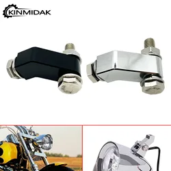 Motorcycle Headlight Mount Block Bracket CNC Head Light Mounting w/3/4