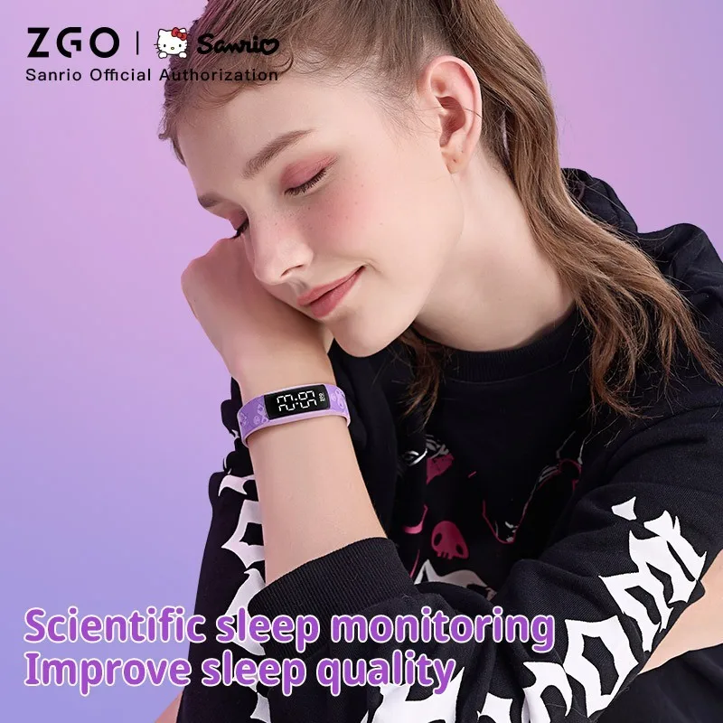 ZGO Sanrio Kuromi Kids Smartwatch for Girls, Multifunctional Sports Watch, Stylish Electronic Wristband for Students Gift  6262