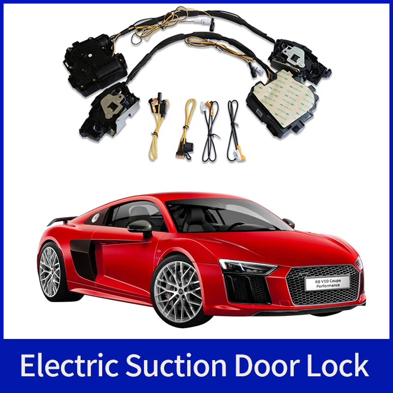 Car Soft Close Door Latch Pass Lock Actuator Electric Absorption Suction Silence Closer For Audi R8 2012~2023
