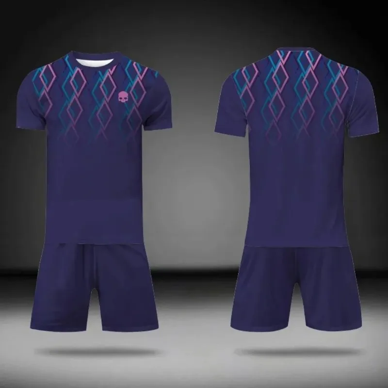 2025 Round Neck Short Sleeved Shorts Set Summer New Sportswear Men's 3D Printed Set Tennis and Basketball Sportswear