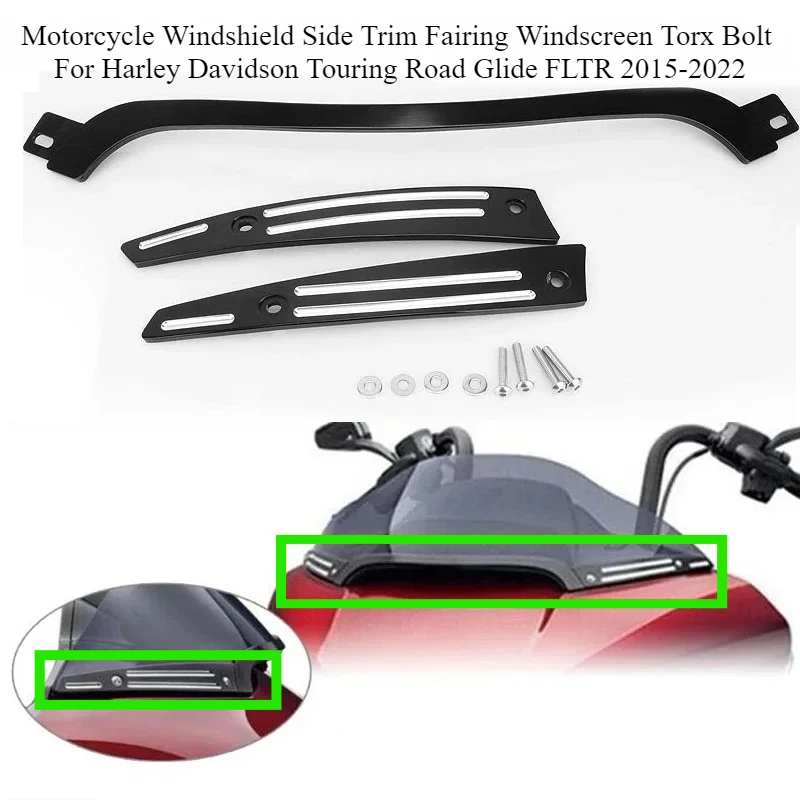 

Motorcycle Windshield Side Trim Fairing Windscreen Torx Bolt For Harley Davidson Touring Road Glide FLTR 2015-2022