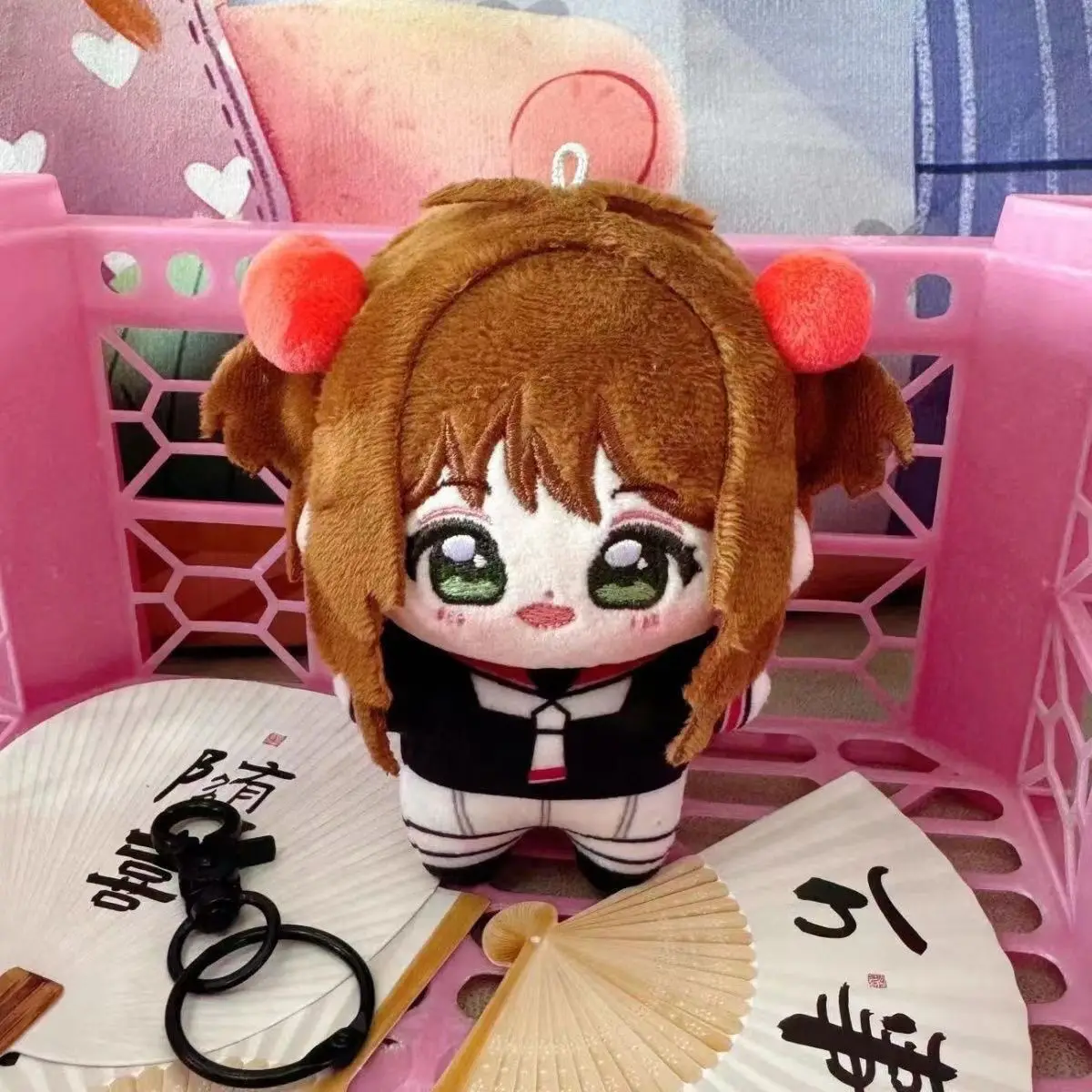 アニメカードキャプターさくら木之本さくらコスプレぬいぐるみ李小狼大道寺智世キーホルダーバッグペンダントキーリングアクセサリー