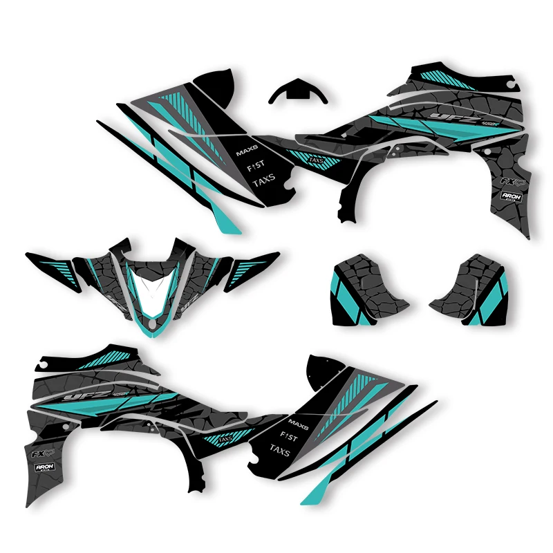 

Sawrain Custom Motorcycle Backgrounds Graphcis Decal Stickers Kits for YAMAHA YFZ450R ATV 2014 2015 2016 2017 2018-2021 004