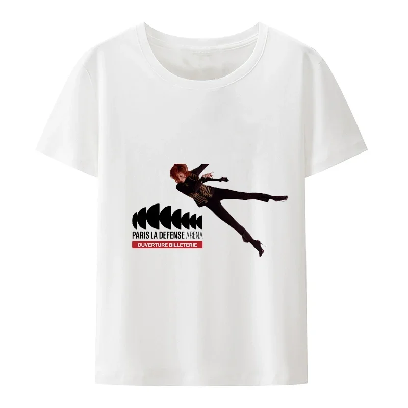 Sunny Mylene Farmer Nevermore  Music T-Shirt  Summer  Gothic Be on Tour Propaganda Poster  White T Shirt  Kawaii Clothes Y2k