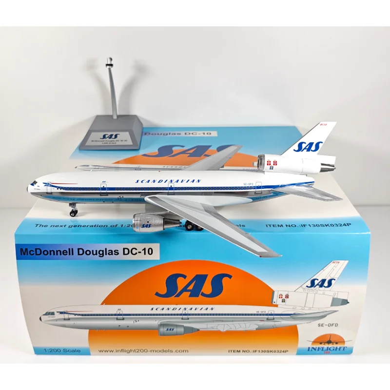 

Inflight 1/200 Scale Scandinavian Airlines DC-10 SE-DFD Di-cast Alloy Aircraft Model Collectible Decorative Item Gift
