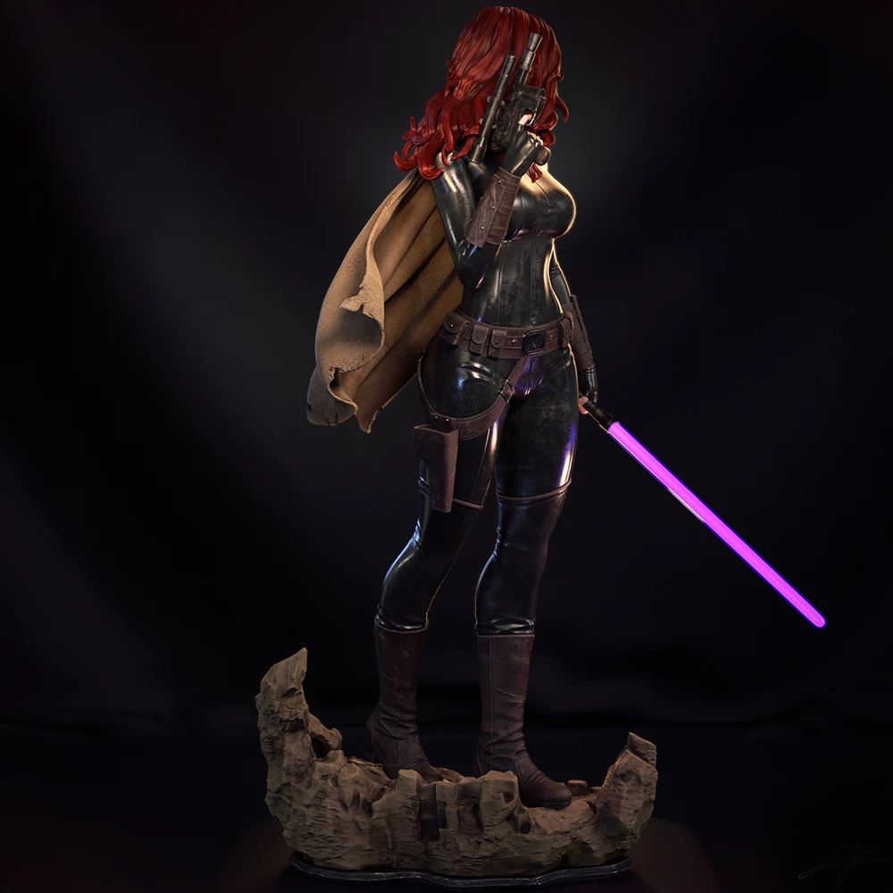 1/24 Beautiful Lady Warrior  Resin Figurine Toy Unpainted GK Doll Unassembled 3D Print Assembly Miniature Reduction Statue Toys