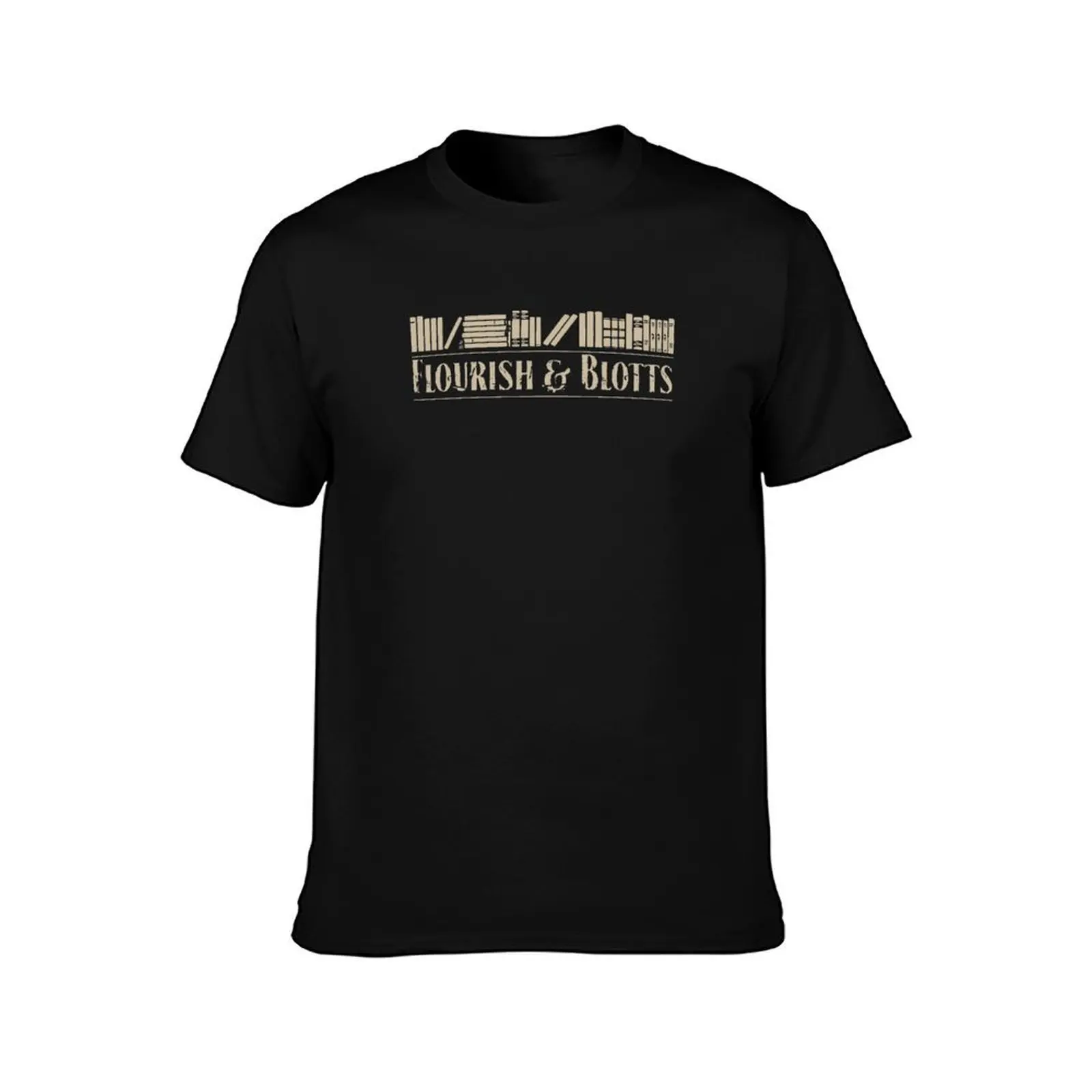 Flourish & Blotts T-Shirt, Summer Casual Cotton Tee, Oversized Streetwear Tops, Vintage Graphic Print, Unisex Men Women