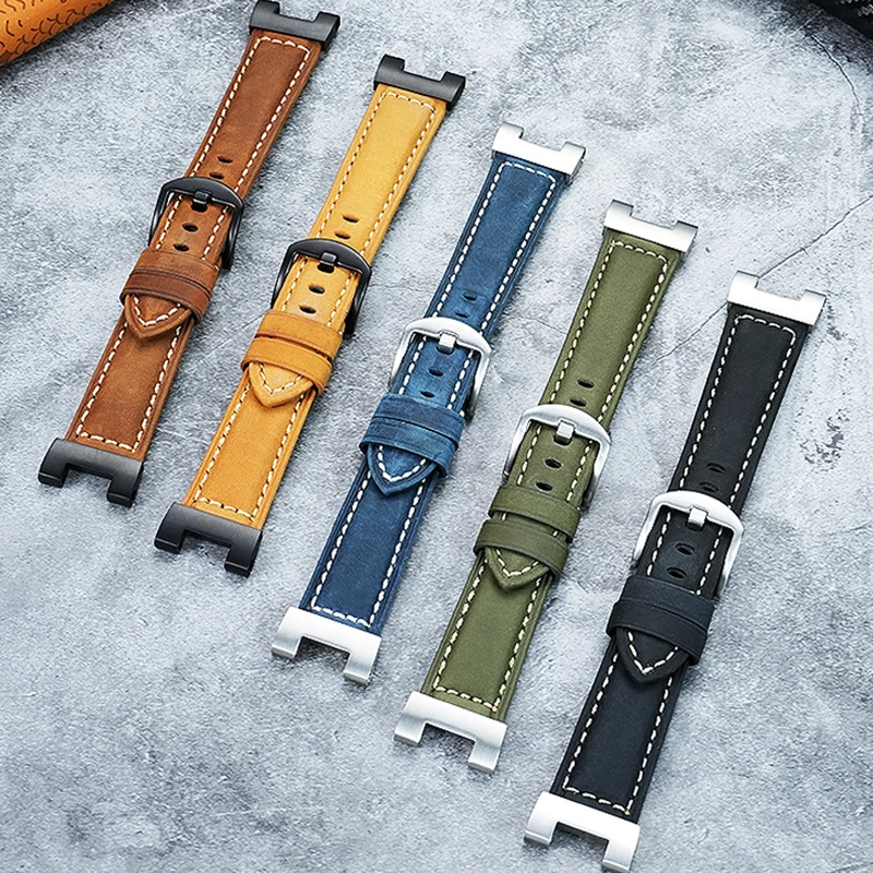DIY frosted cowhide watch strap for Casio GST-B100/S140/1110/W130L/W300 modified vintage cowhide watchband bracelet accessories view 3