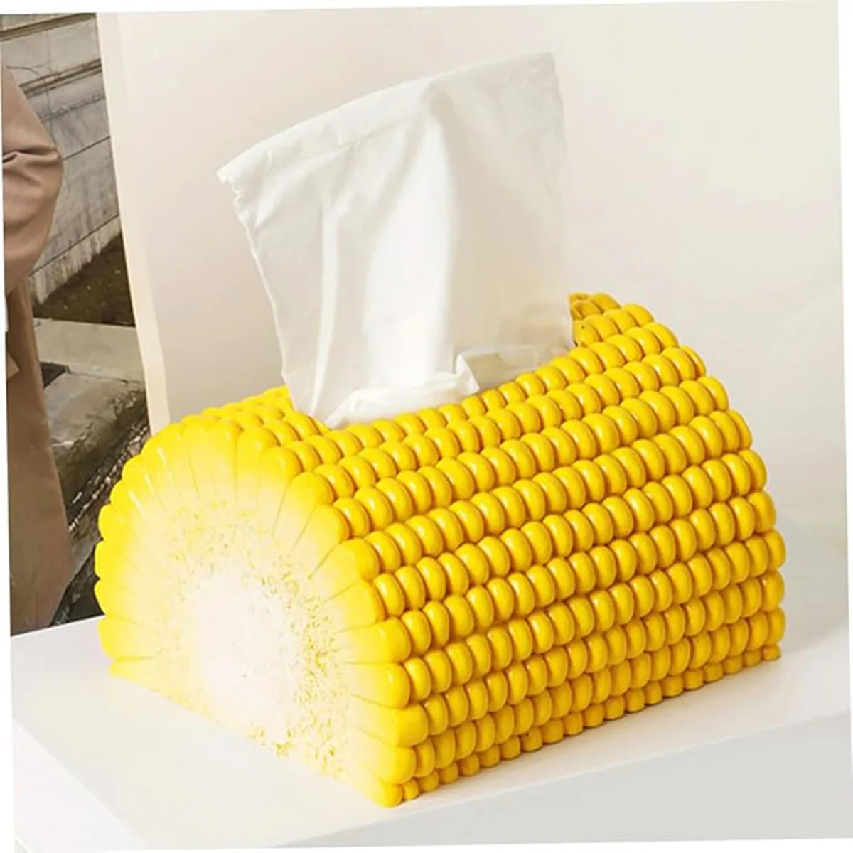 Corn Tissue Box Desktop Tissue Holder Desktop Storage Box Tissue Dispenser Novelty Napkin Holder Tissue Holder Tissue Dispenser Decorative Tissue Holder Home Decoration